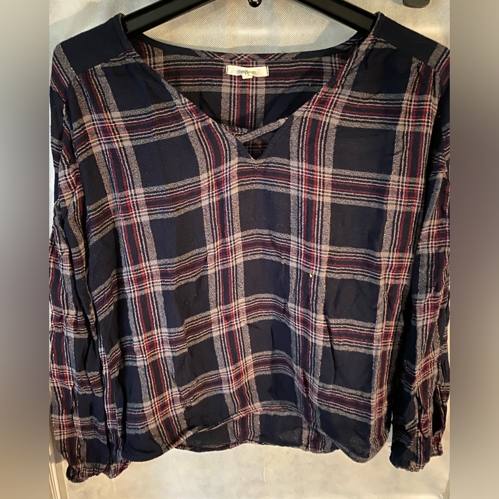 Maurices plaid blouse